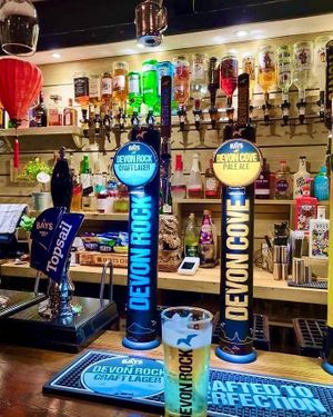 Bright and beautiful bar area  at Shipwrights Arms Shaldon in Shaldon