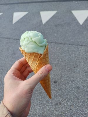 Apple sorbet at Havnekiosken Rømø in Roemoe