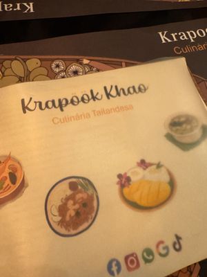 They do have an English menu available   at Krapook Khao in Sao Paulo