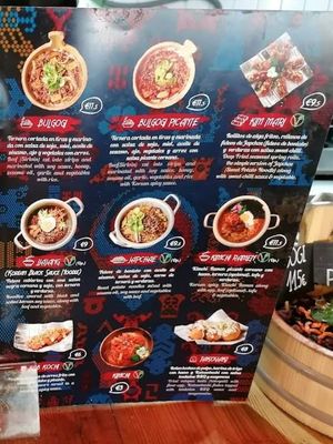 menu at Akma B o B in Madrid