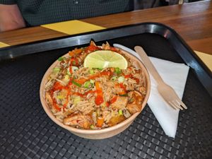 Vegan soya 'meat' curry at Ayubowan Street Food - Sheffield in Sheffield