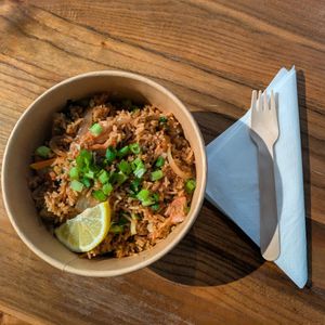Vegan nasi Goreng at Ayubowan Street Food - Sheffield in Sheffield