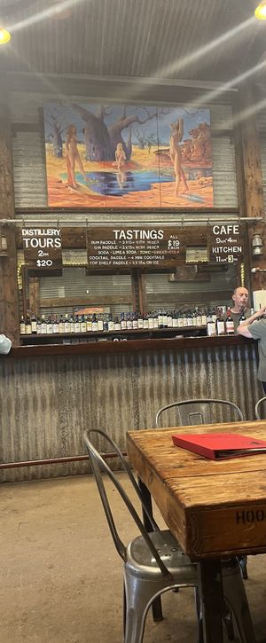 Bar and prices   at Hoochery Distillery in Kununurra