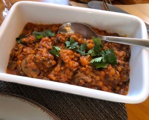 Lentil’s casserole  at O Figo Preto in Midoes