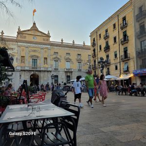 View of the square at Mistral Restaurant in Tarragona