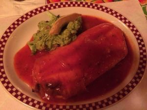 Veggie chimichanga at Red Iguana in Salt Lake City