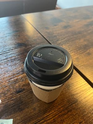 Small traditional macchiato at Latte Vino in Lutz