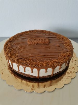 Tarta cheesecake de lotus at La Vegetería in Gran Canaria