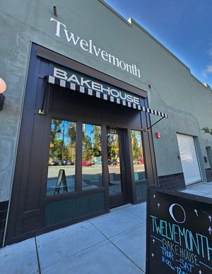 Outside at Twelvemonth Bakehouse in Burlingame