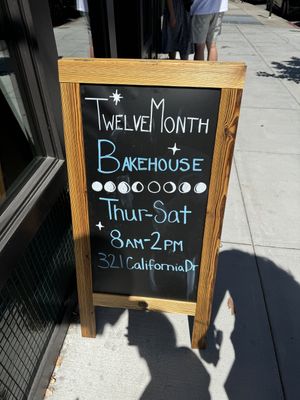   at Twelvemonth Bakehouse in Burlingame