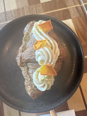 Pistachio and rose croissant  at Twelvemonth Bakehouse in Burlingame