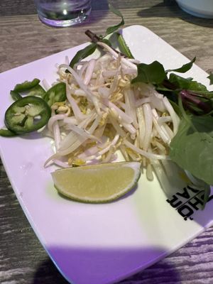 Pho toppings   at Phở Bar Vietnamese Kitchen in Davie