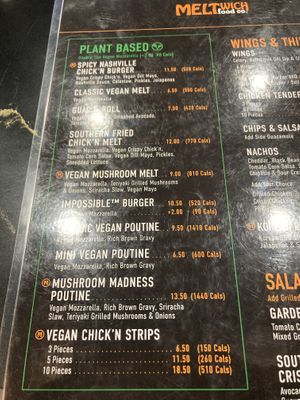 Menu choices   at MELTwich - Lakeshore Rd in Mississauga