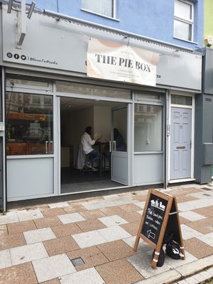 Outside at The Pie Box Cafe in Cardiff
