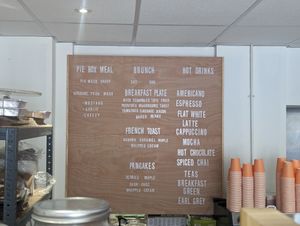 Menu in June 24 at The Pie Box Cafe in Cardiff