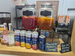 Drinks at The Pie Box Cafe in Cardiff