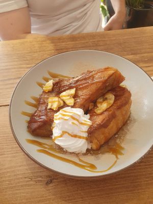 French toast  at The Pie Box Cafe in Cardiff