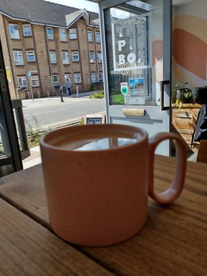 English breakfast tea at The Pie Box Cafe in Cardiff