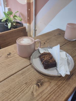 The Pie Box Cafe Cardiff, UK,  - brownie with lots of chocolate #Veganuary at The Pie Box Cafe in Cardiff