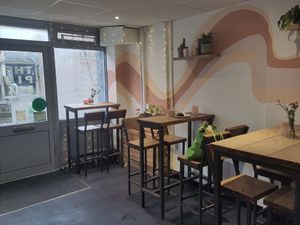 Interior #Veganuary at The Pie Box Cafe in Cardiff