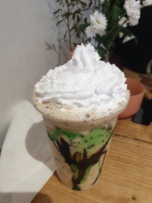 Chocolate & mint Milkshake 😋 my favourite! at The Pie Box Cafe in Cardiff