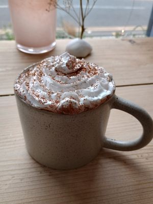 Hot chocolate at The Pie Box Cafe in Cardiff