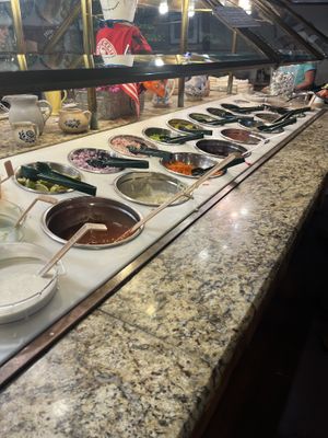 Great salad bar  at Butter Churn Restaurant in Aransas Pass