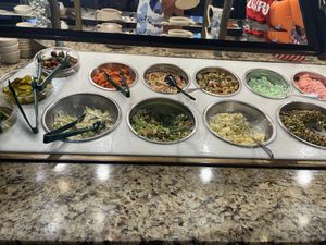 Pasta bar   at Butter Churn Restaurant in Aransas Pass