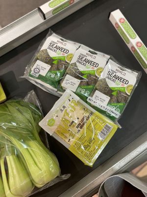 Seaweed snack plus the best tofu   at Go Asia Supermarkt in Cologne