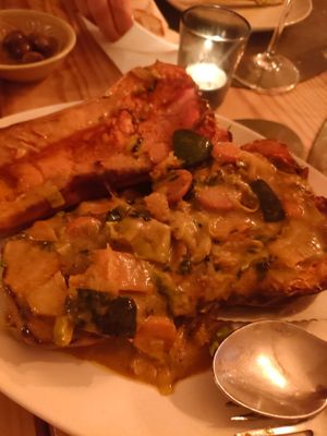 Abóbora no forno com caril de legumes  at Lombardo in Evora