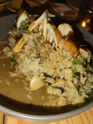 Arroz de cogumelos biológicos   at Lombardo in Evora