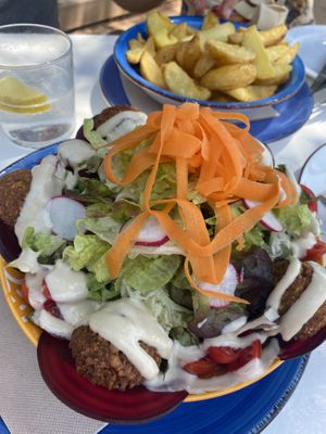 Falafel salad  at Chirincana in Ibiza