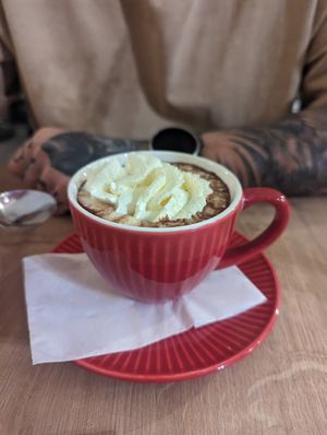 Hot chocolate at VegaNana in Bratislava