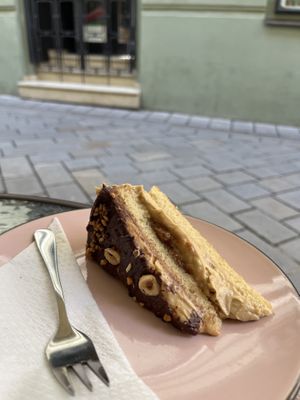 Delicious cake  at VegaNana in Bratislava