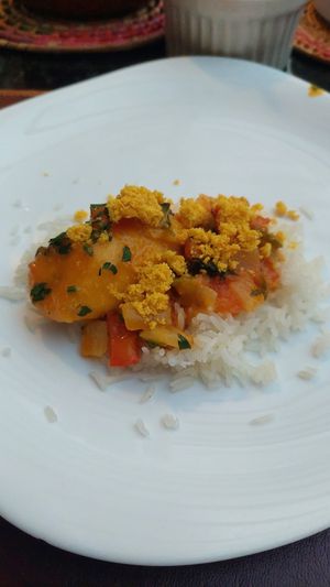 Moqueca de banana da terra at Pimenta Rosa Gastronomia in Arraial Do Cabo