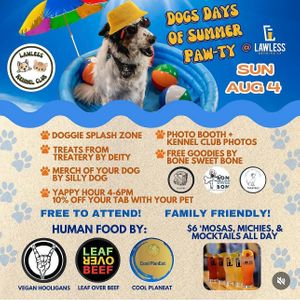 Bring your dog or just yourself to Lawless Brewery in North Hollywood, Sunday August 4th From 12noon -8pm. We'll Be Selling Vegan BBQ and More ! at Leaf Over Beef in Los Angeles