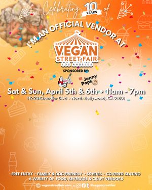 find Leaf Over Beef this weekend at the vegan Street Fair ! at Leaf Over Beef in Los Angeles