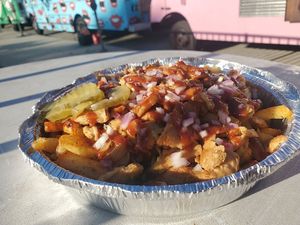 BBQ Chick'N Fries at Leaf Over Beef in Los Angeles