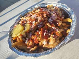 BBQ Chick'N Fries at Leaf Over Beef in Los Angeles