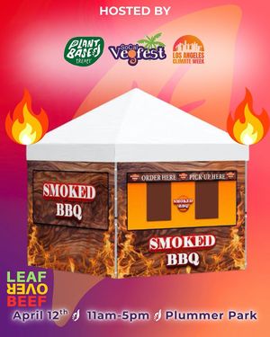 vegan bbq available 
📅 April 12, 11am-5pm
📍 Plummer Park, West Hollywood at Leaf Over Beef in Studio City