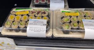 veggie sushi (also have white rice)   at Nijiya Market in San Diego