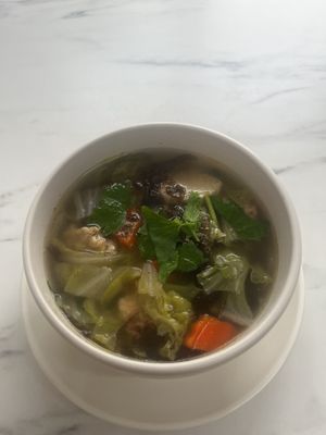 Tofu soup  at Vegan House Pattaya in Pattaya