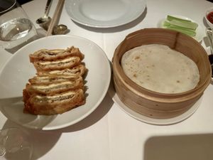 THIS!!!! The puffed bean curd appetizer... OMG at Park Chinois - Mayfair in London