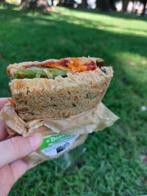 Vegan spelt sandwich at Bäckerei Riegler - Hauptbahnhof Mannheim in Mannheim