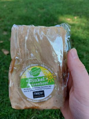 Vegan spelt sandwich at Bäckerei Riegler - Hauptbahnhof Mannheim in Mannheim