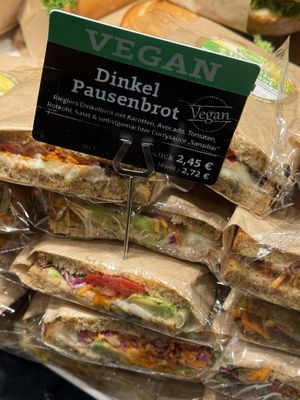 vegan sandwiches  at Bäckerei Riegler - Hauptbahnhof Mannheim in Mannheim