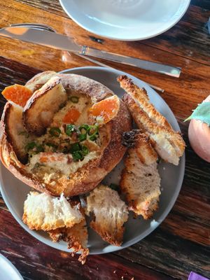 Green Thai curry cob at The Lost Souls in Cooks Hill