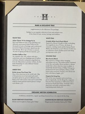 Optional tea   at The Hyde Restaurant & Bar in West London