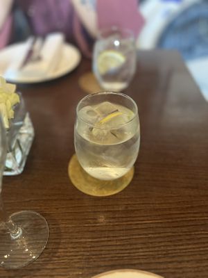 Glass of water   at The Hyde Restaurant & Bar in West London