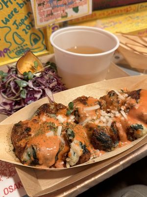 Aurora sauce takoyaki  at OKO Takoyaki in Osaka